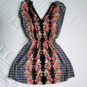 Candie's Black and White Dress with Floral